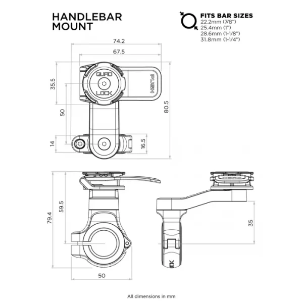 Soporte para manillar moto Quad Lock ®️ - Image 2